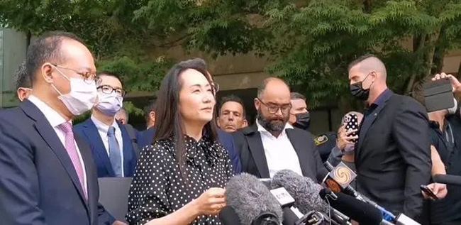 孟晚舟获释，今晚抵达深圳：感谢祖国和人民的支持！
